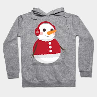 Cute Snowman Design Hoodie